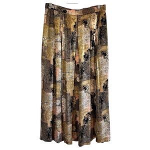 Vintage Daniel Richie pleated colour block a-line midi skirt excellent condition